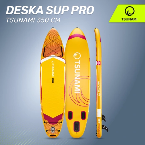 Nafukovací paddleboard SUP TSUNAMI 350cm T15 žlutý