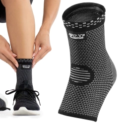 Elastická bandáž hlezenního kloubu XL šedá