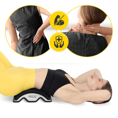 Opěrka pro masáž a protažení zad černo-šedá