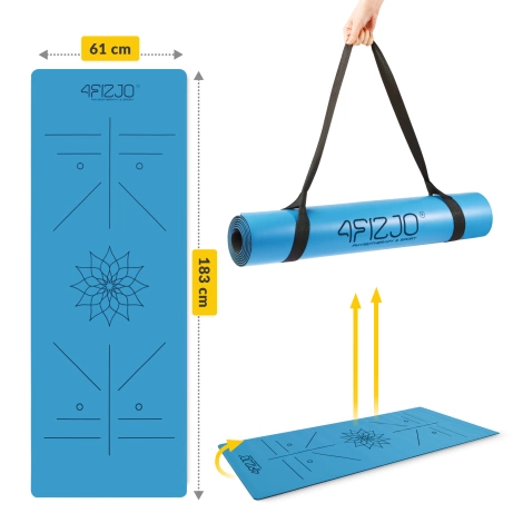 Kaučuková podložka na jógu YOGA MAT 4 mm