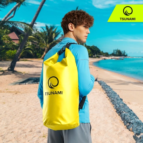Nepromokavý vak 30 l TSUNAMI žlutý