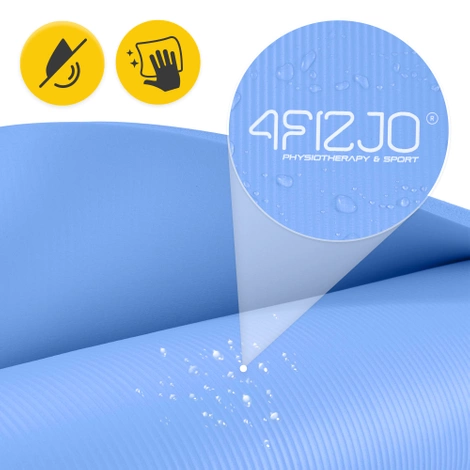 Podložka na cvičení YOGA MAT NBR 180 × 60 × 1,5 cm modrá