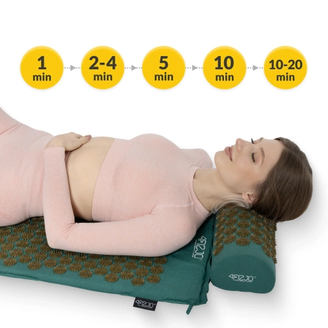 Akupresurní podložka s polštářem zelená
