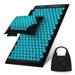 ECO akupresurní podložka s pohankovými slupkami a kokosem modrá