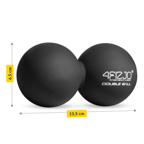 Dvojitý masážní míč DOUBLE BALL černý