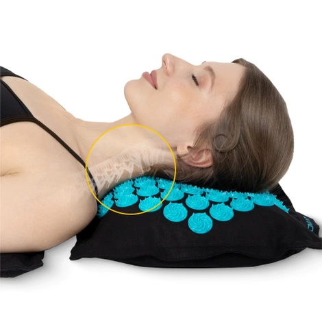 ECO akupresurní podložka s pohankovými slupkami a kokosem modrá