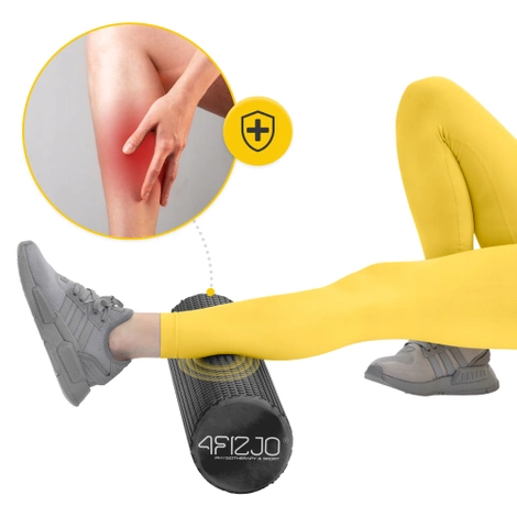 Masážní válec s výstupky CARE+ 60 cm černý