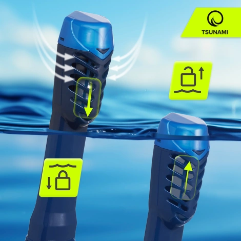 Celoobličejová šnorchlovací maska TSUNAMI PRO S/M