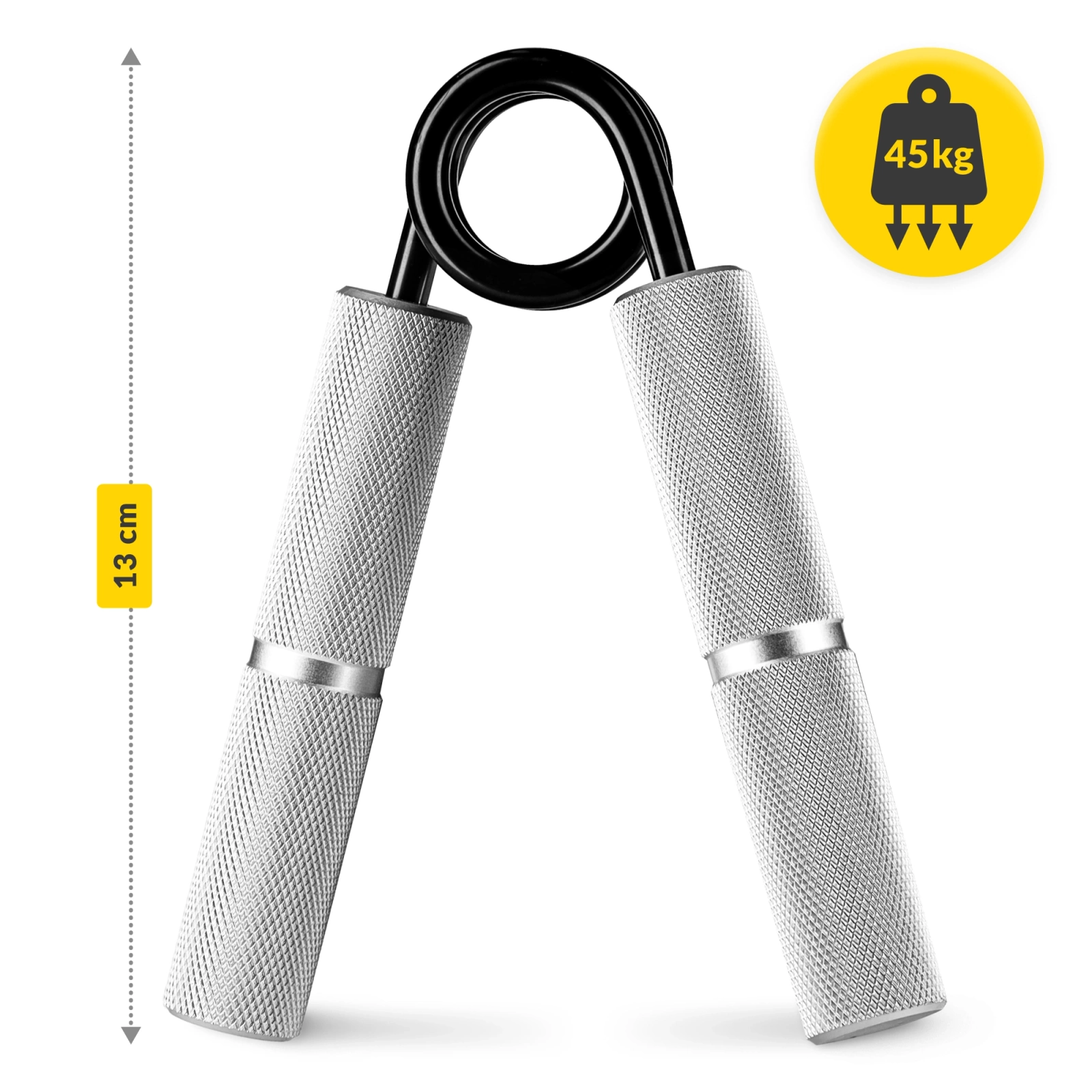 Kovový posilovač úchopu – 45 kg odporu