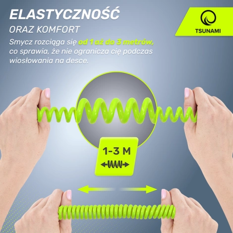 Leash na paddleboard SUP TSUNAMI zelený