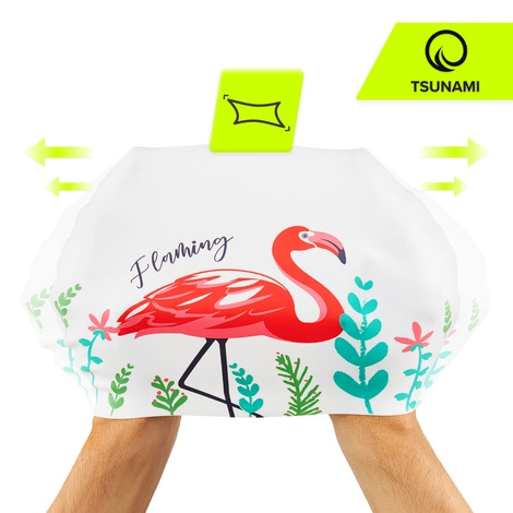 Dámská plavecká čepice TSUNAMI FLAMINGO