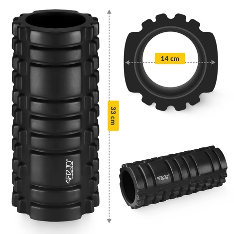 Masážní válec s výstupky EVA 33 cm černý