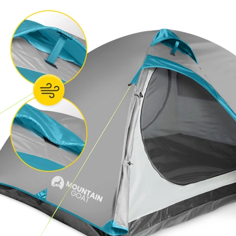 Turistický stan pro dva PRIME DUO MOUNTAIN GOAT šedý
