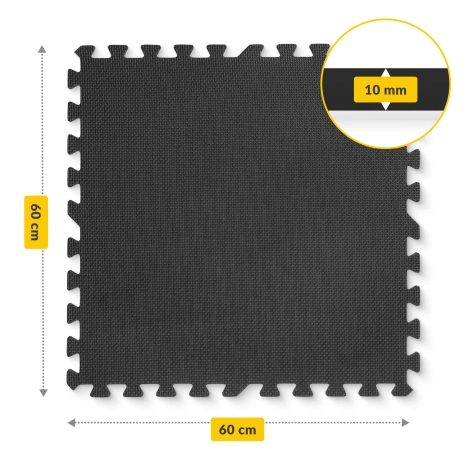 Ochranná podlaha do posilovny PUZZLE 60 x 60 cm 6 ks.