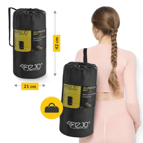 Akupresurní podložka polštářem hnědá