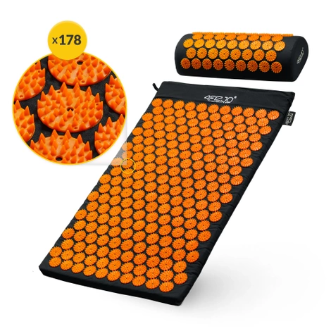 Akupresurní podložka s polštářem oranžová