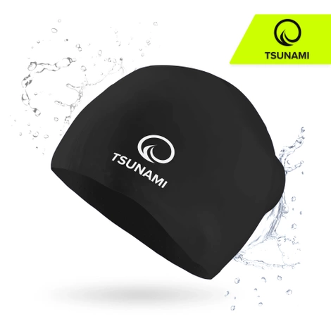 Plavecká čepice unisex TSUNAMI černá