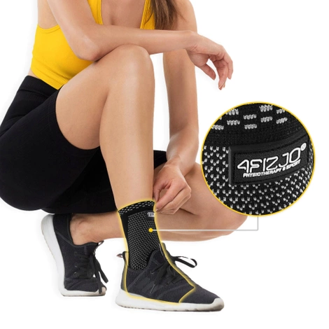 Elastická bandáž hlezenního kloubu XL šedá