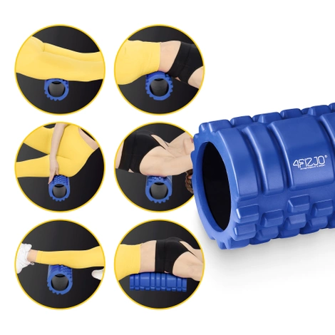 Masážní válec s výstupky EVA 33 cm modrý