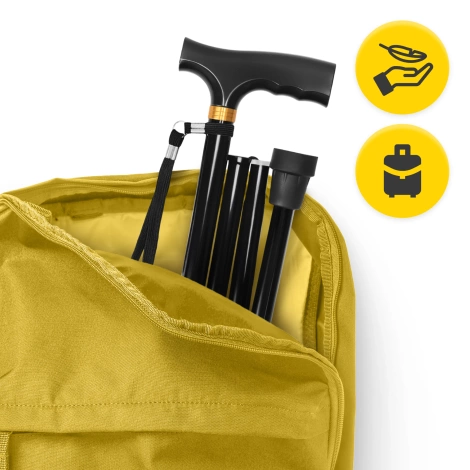 Duralová hůl s dřevěnou rukojetí