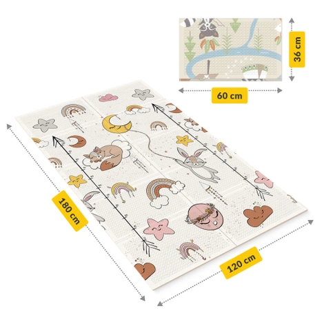Skládací vzdělávací podložka "Boho dream" 180 x 120 cm