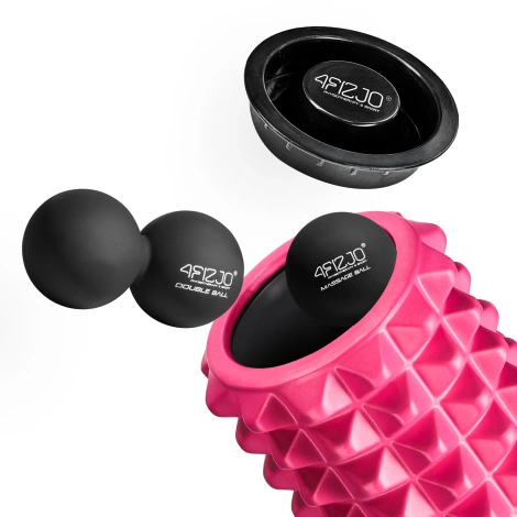 Masážní válec s výstupky EVA 33 cm růžový