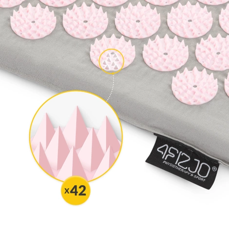 Akupresurní podložka s polštářem růžová