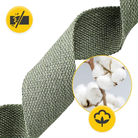 Popruh na jógu khaki