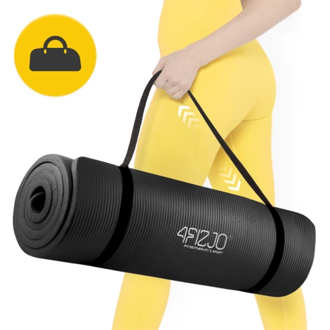 Podložka na cvičení YOGA MAT NBR 180 × 60 × 1 cm černá