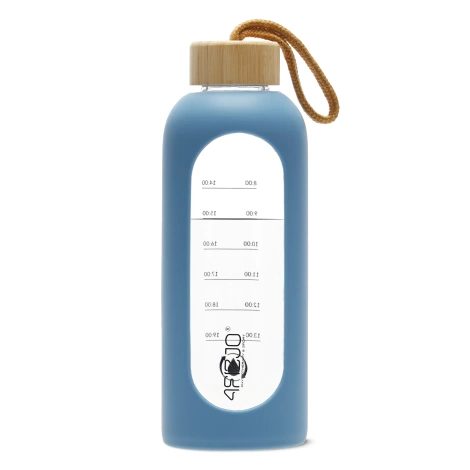 Skleněná láhev na vodu 750 ml modrá