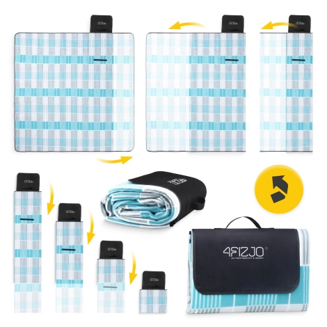 Pikniková deka s izolační vrstvou 200 x 200 cm kotskovaná