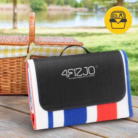 Pikniková deka s izolační vrstvou 200 x 200 cm pruhovaný