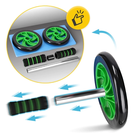Posilovací kolečko AB WHEEL zelené