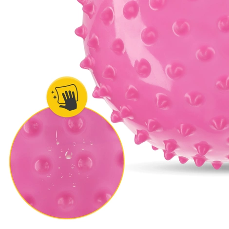 Rehabilitační míček s bodlinkami 20 cm růžový