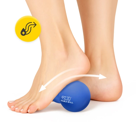 Dvojitý masážní míček DOUBLE BALL modrý