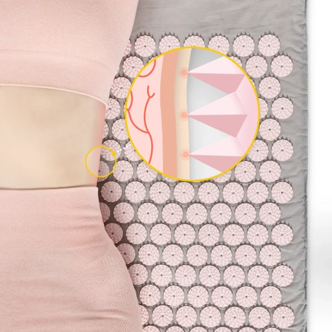 Akupresurní podložka s polštářem růžová