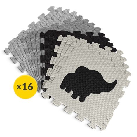 Sada pěnových puzzlí 'Zvířata' 150x150 šedé