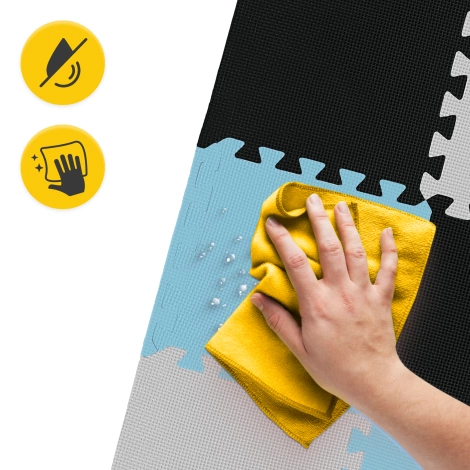 Sada 9 podložek puzzle 90x90 – 'Blankytné nebe'"