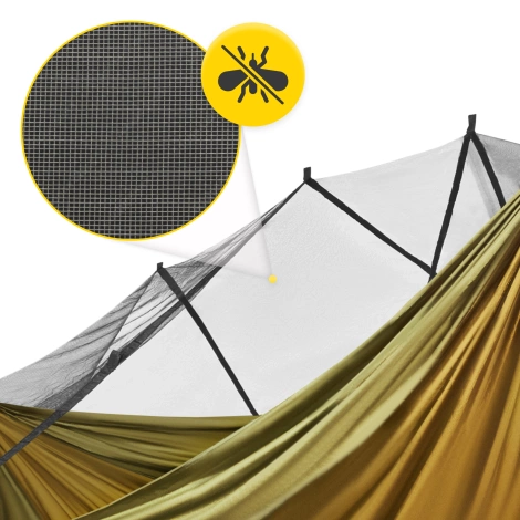Turistická houpací síť pro dva s moskytiérou