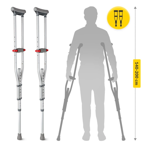 Podpažní berle s nastavitelnou výškou