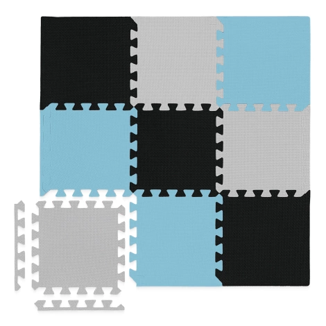 Sada 9 podložek puzzle 90x90 – 'Blankytné nebe'"