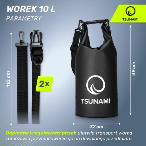 Voděodolný pytlík 10 litrů TSUNAMI