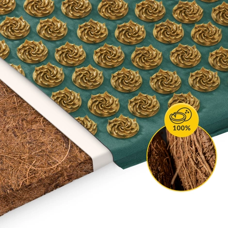 ECO akupresurní podložka s polštářem XL zelená