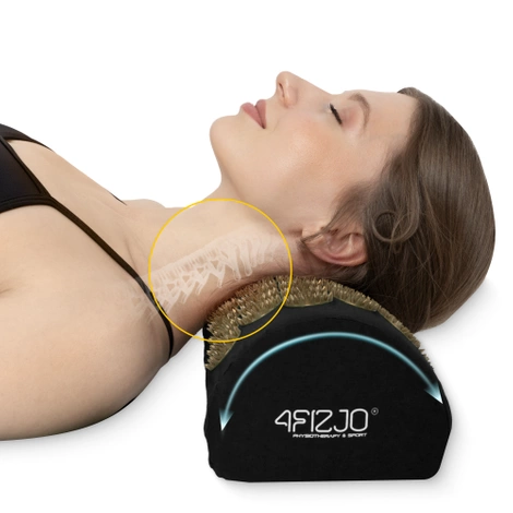 Velká akupresurní podložka s polštářem XL černá