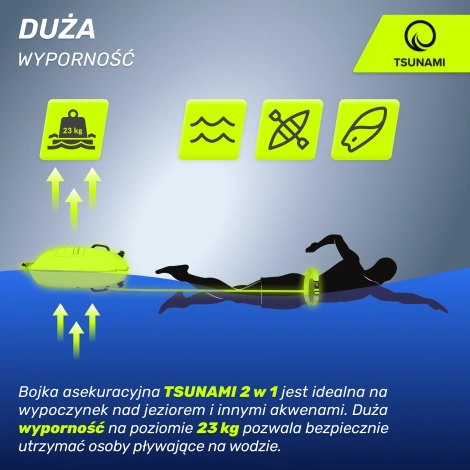 Nafukovací záchranná bójka + Suchá kapsa 2v1 TSUNAMI