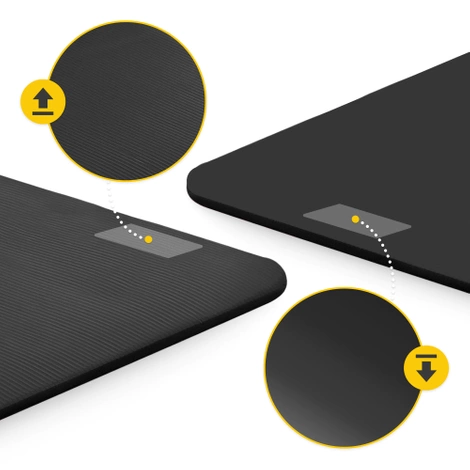 Podložka na cvičení YOGA MAT NBR 180 × 60 × 1 cm černá