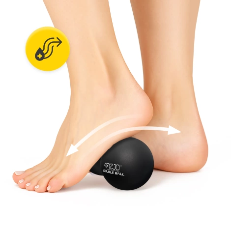 Dvojitý masážní míč DOUBLE BALL černý