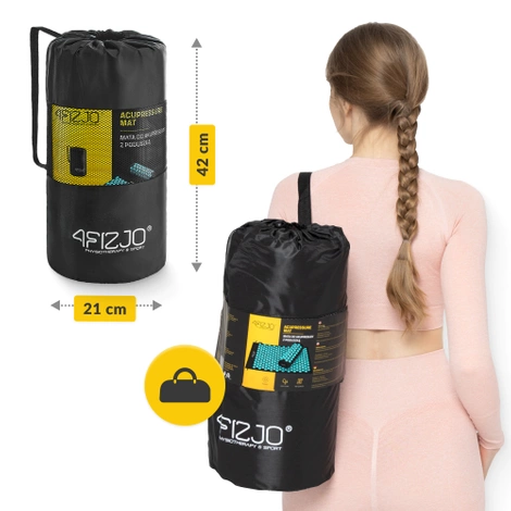 Akupresurní podložka s polštářem modrá