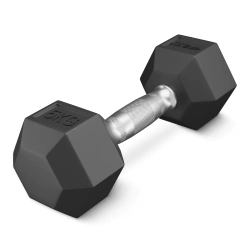 Ocelové činky HEX 5 kg (1 kus)