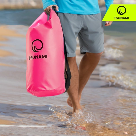 Nepromokavý vak 30 l TSUNAMI růžový